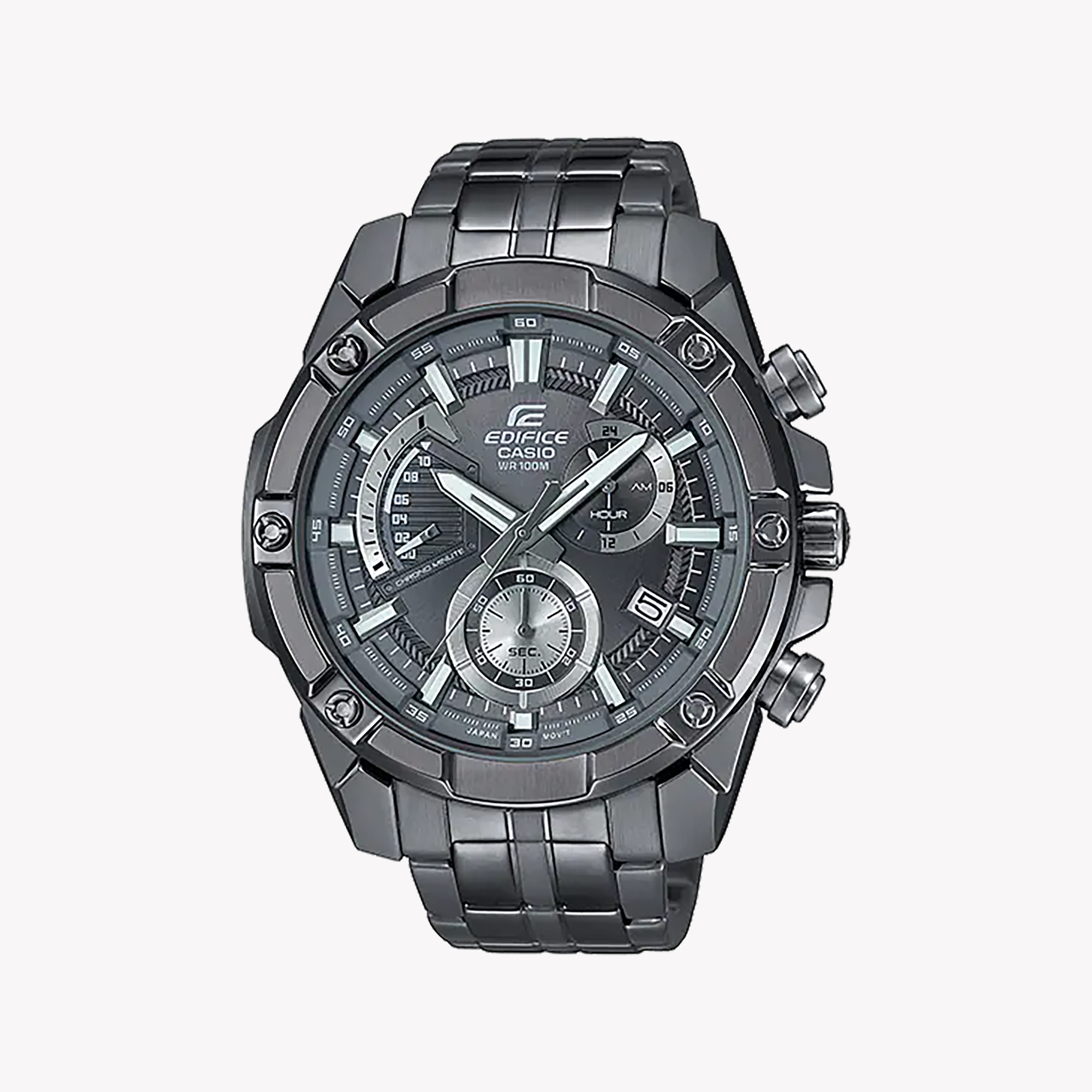 Men's Digital Watches for Collectors-CASIO EDIFICE EFR-559GY-1AVUDF - SPORTY SOPHISTICATION MEN'S WATCH WITH GRAY STAINLESS STEEL BAND