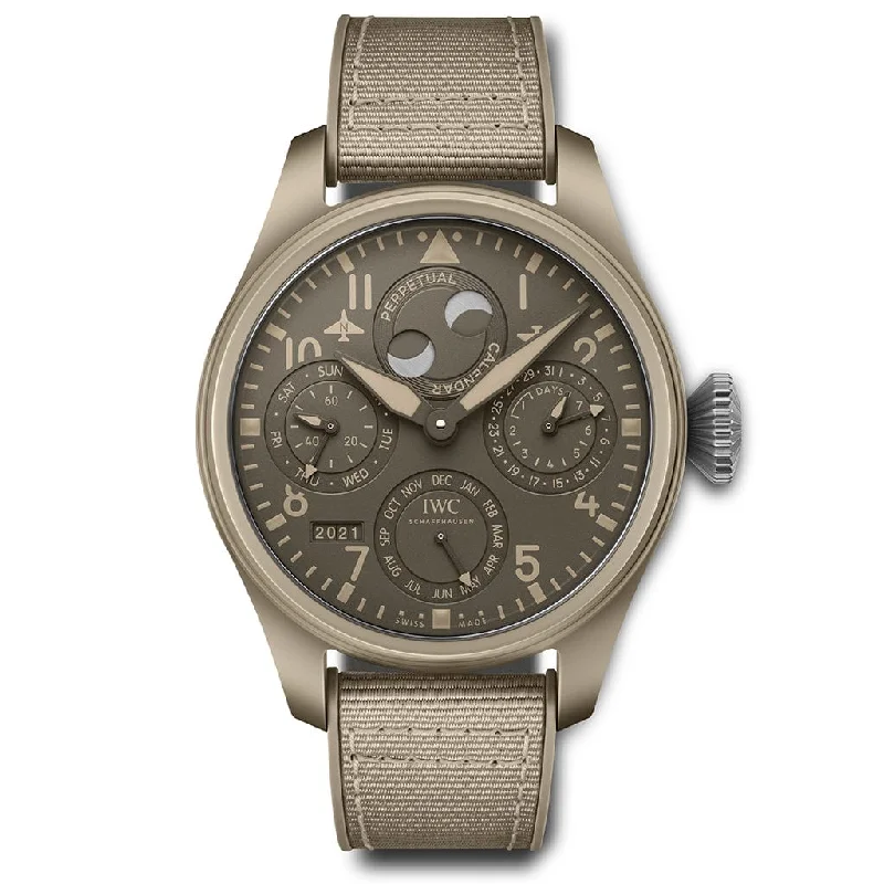 Women's Pilot Watches with Classic Design-Big Pilot’s Watch Perpetual Calendar Top Gun Edition “Mojave Desert” - IW503004