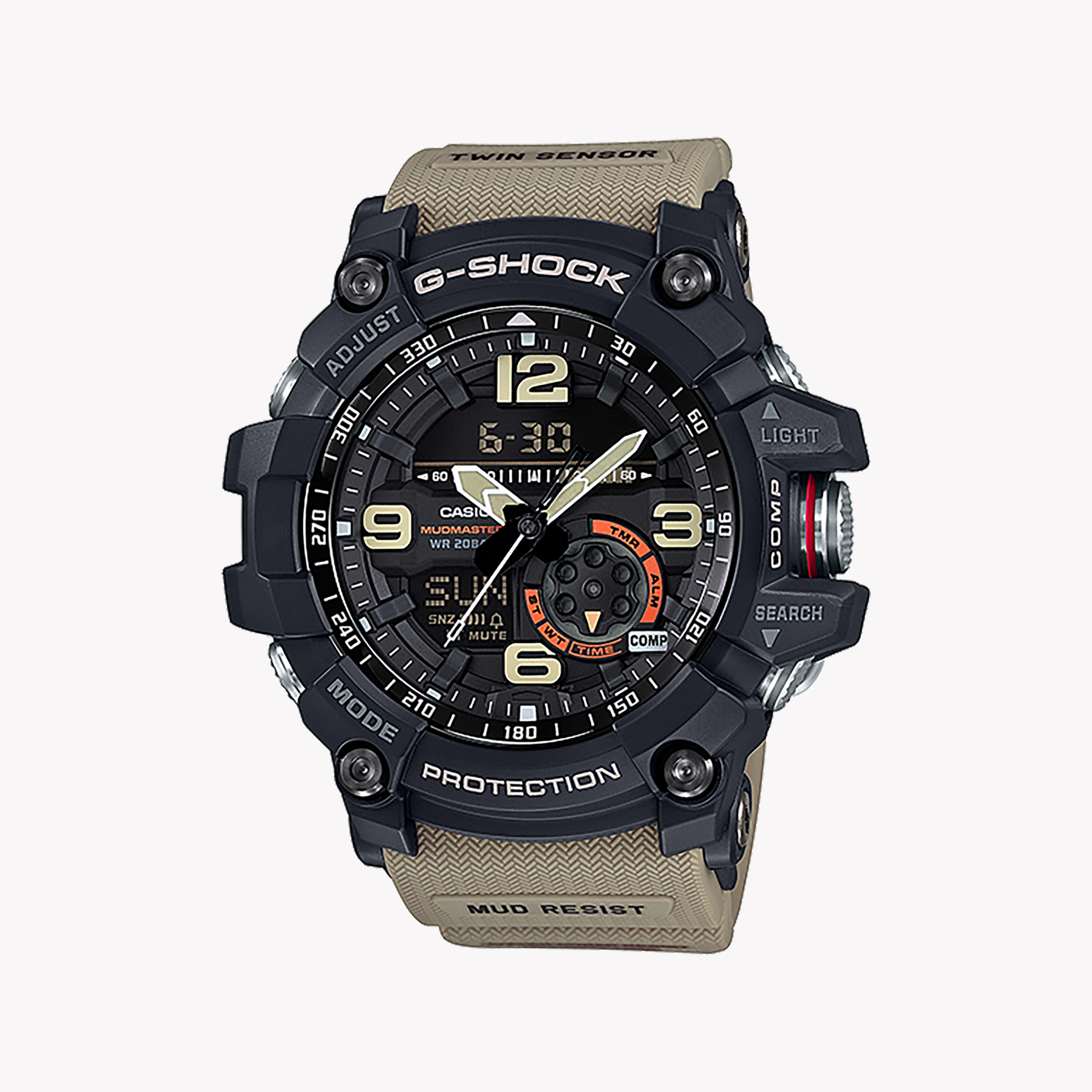 Men's Digital Watches for Weather Monitoring-CASIO G-SHOCK GG-1000-1A5DR RUGGED ELEGANCE - ADVENTURE READY MEN'S WATCH with sleek black stainless steel case and dynamic features