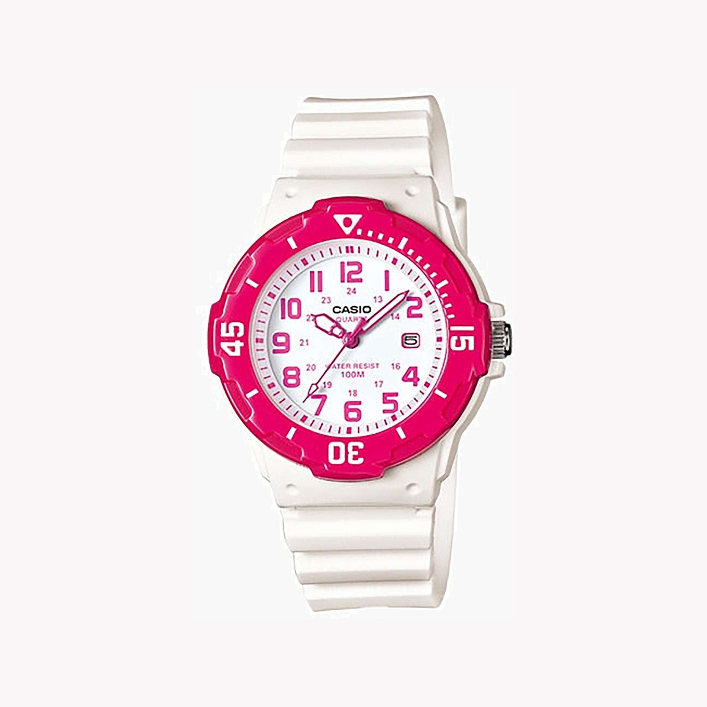 Men's Digital Watches with Compass Calibration-CASIO LRW-200H-4BVDF ADVENTURE TIME - WOMEN'S SPORTY CHIC WHITE RESIN DIGITAL WATCH