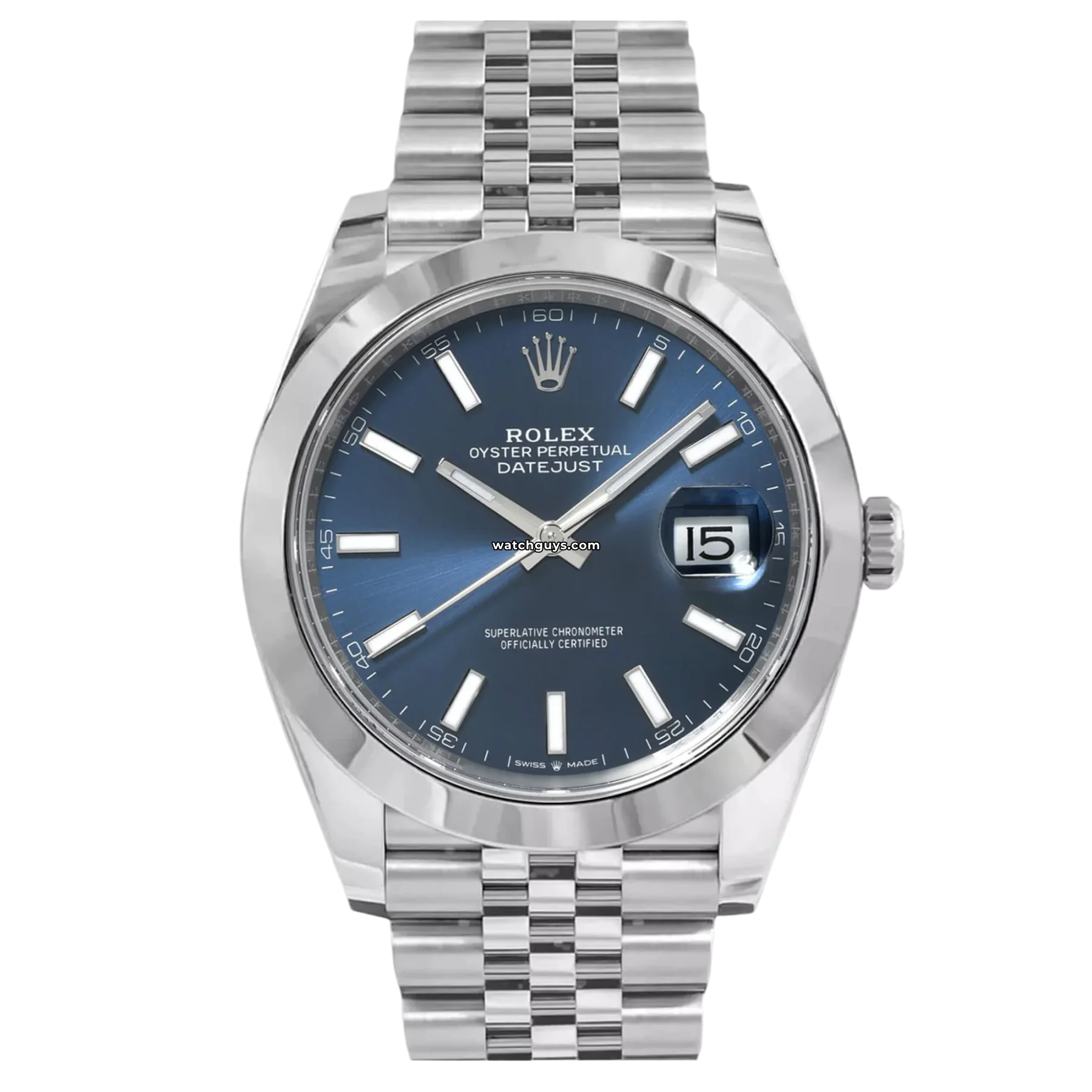 Women's Rolex Winter Style Watches-Rolex Datejust 126300 Blue Jubilee