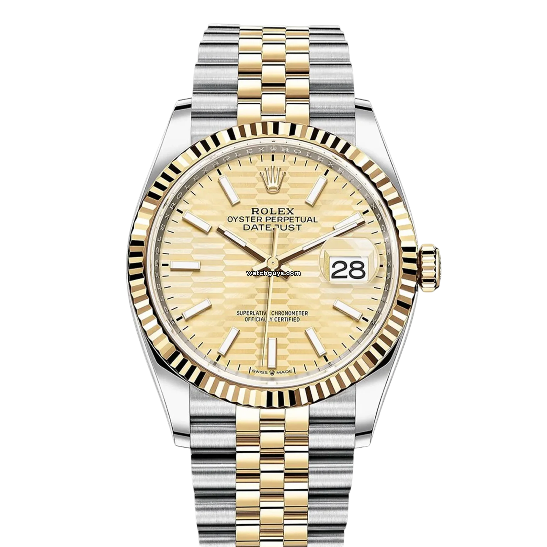 Women's Rolex Oyster Perpetual Watches-Rolex Datejust 126233 Champagne Motif