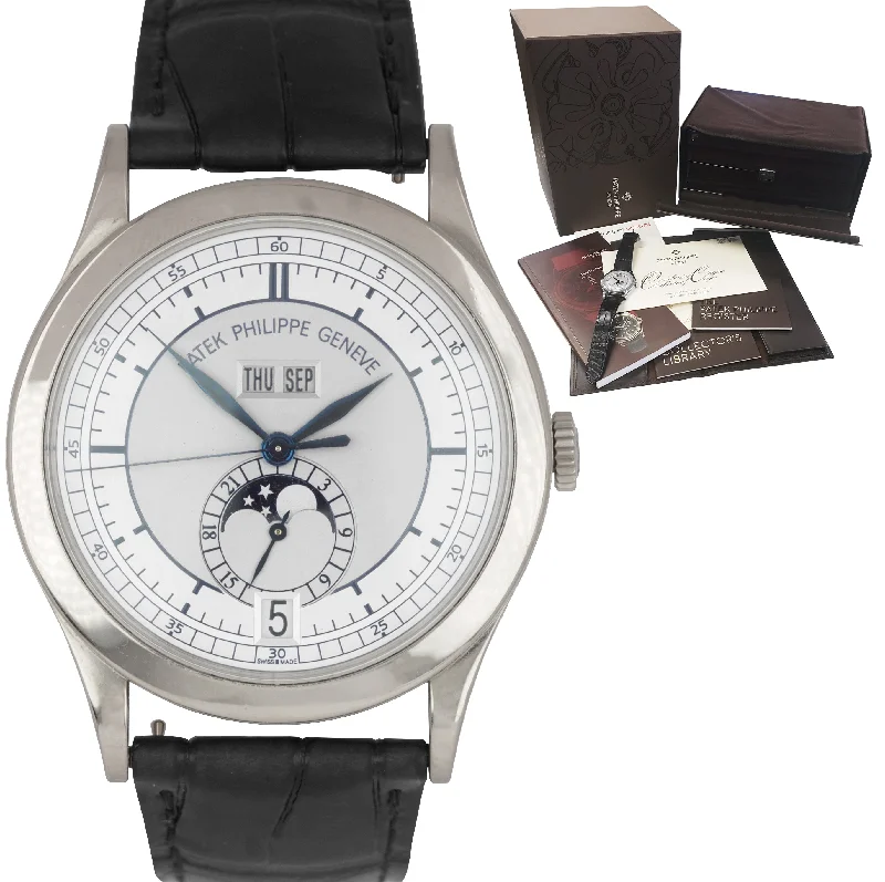Patek Philippe Autumn Style Watches for Women-Patek Philippe Calatrava 18k White Gold Annual Calendar 38.5mm Watch 5396G-001