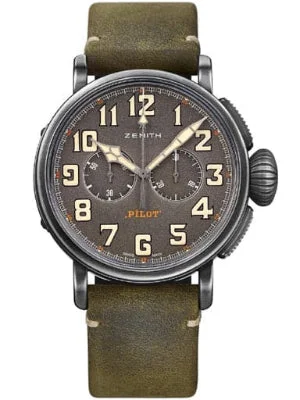 Men's Chronograph Watches for Weather Monitoring-Zenith Heritage Pilot Type 20 Chronograph Automatic Men'S Watch