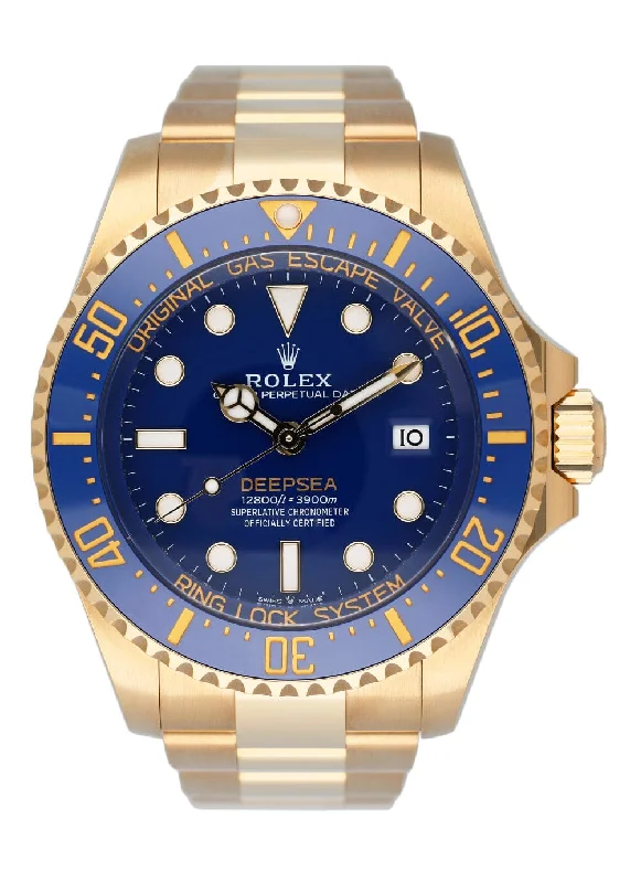 men's Rolex watches with baton markers -​Rolex Deepsea 136668LB Blue Dial Mens Watch Box Papers