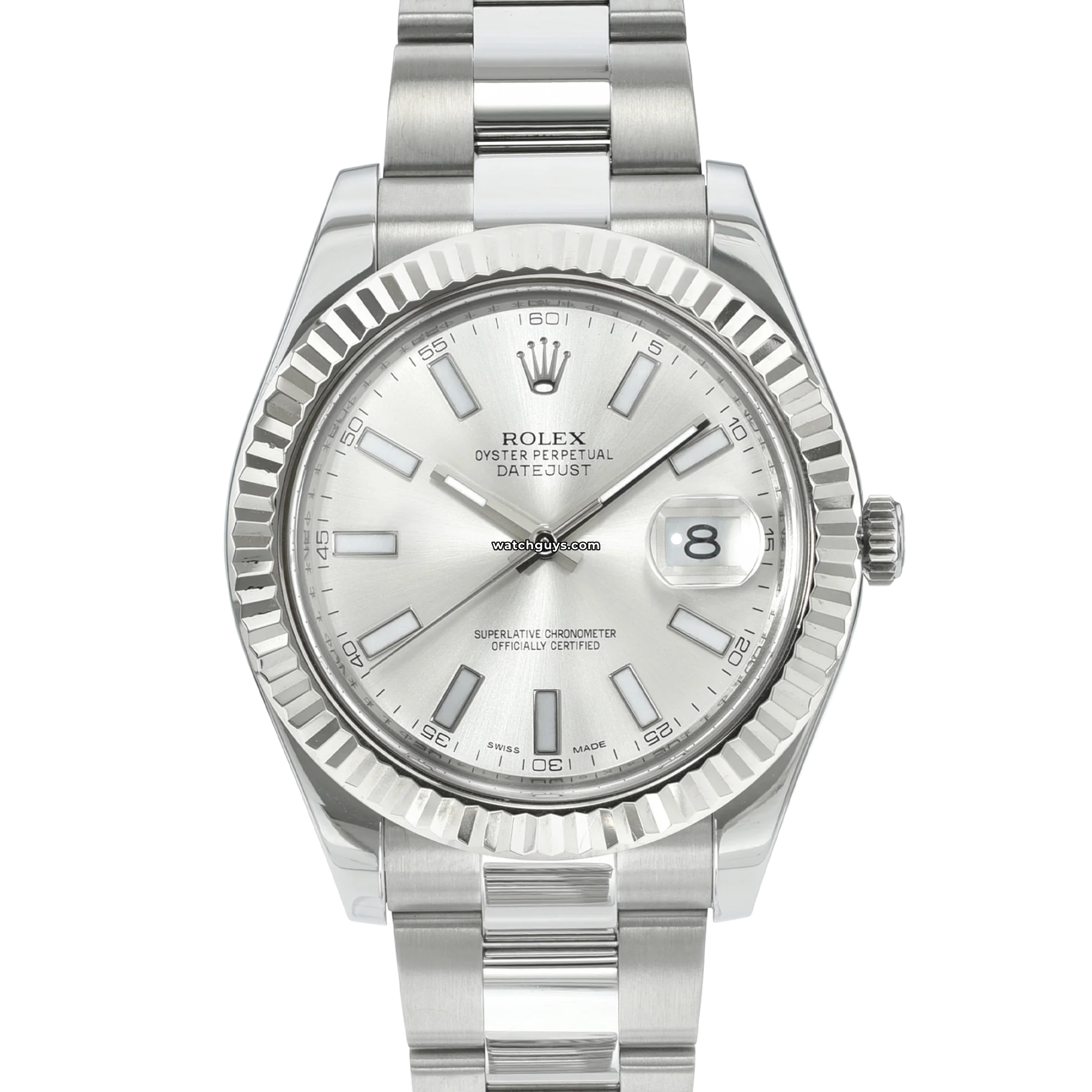 Women's Rolex Kinetic Design Watches-Rolex Datejust 116334 Silver Oyster