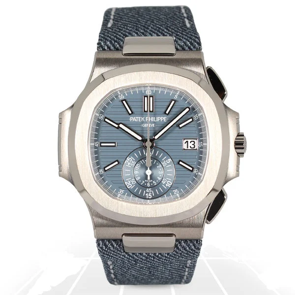 Men's Patek Philippe Watches for Modern Aviation-Patek Philippe Nautilus Flyback Chronograph 5980/60G-001