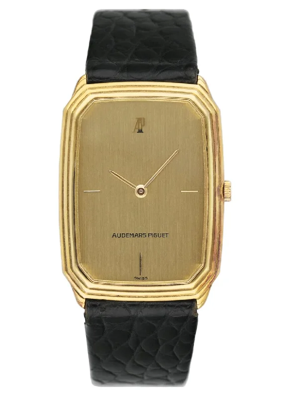 Men's Audemars Piguet Kinetic Watches-Audemars Piguet Vintage BA 4040 Champagne Dial 18K Yellow Gold Mens Watch With Papers