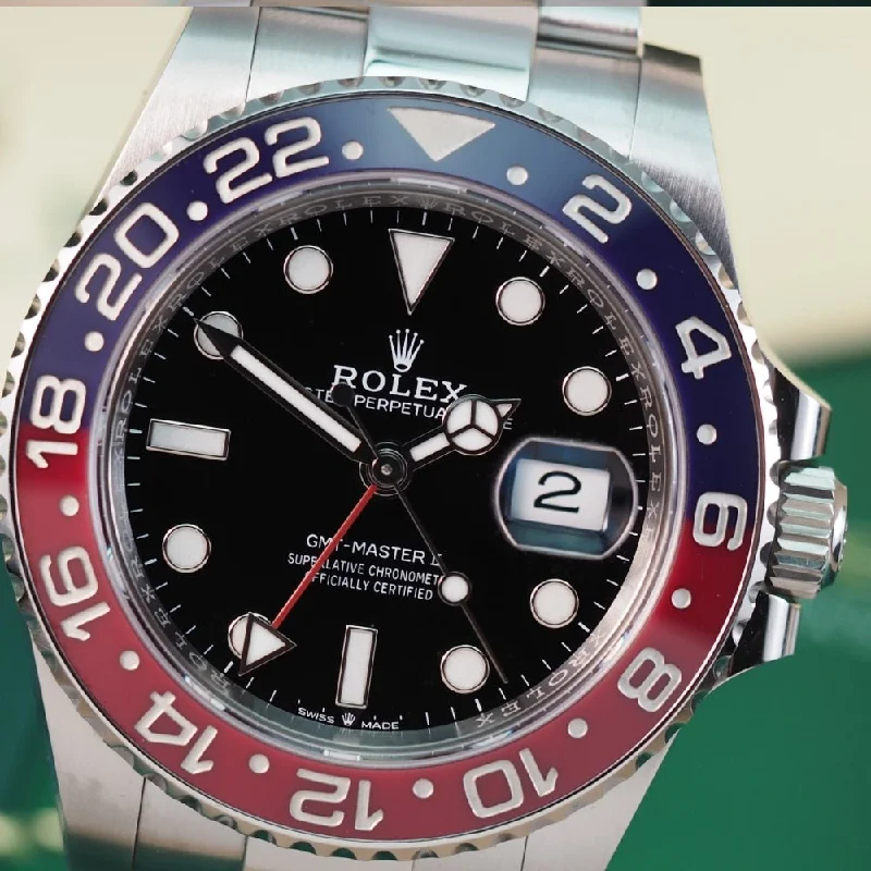 Women's Rolex Monogrammed Style Watches-Rolex GMT Master II 126710BLRO (2023)