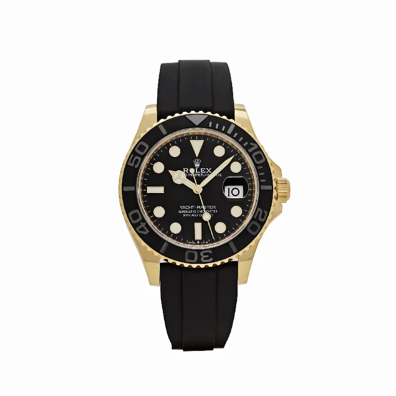 men's Rolex watches with fluted bezel -​Rolex Yacht-Master 226658 Yellow Gold Oysterflex (2023)