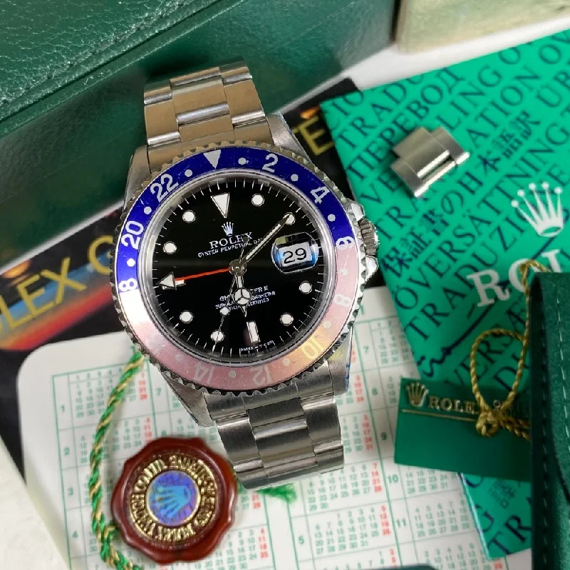 Women's Rolex Automatic Wind Design Watches-Rolex GMT Master II 16710 Pepsi (1990)
