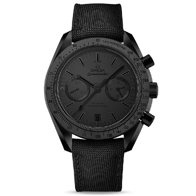 Women's Chronograph Watches for Mountain Climbing-OMEGA Speedmaster Dark Side of The Moon Chronograph 44.25mm Black Dial Black Ceramic Automatic Gents Watch 31192445101005