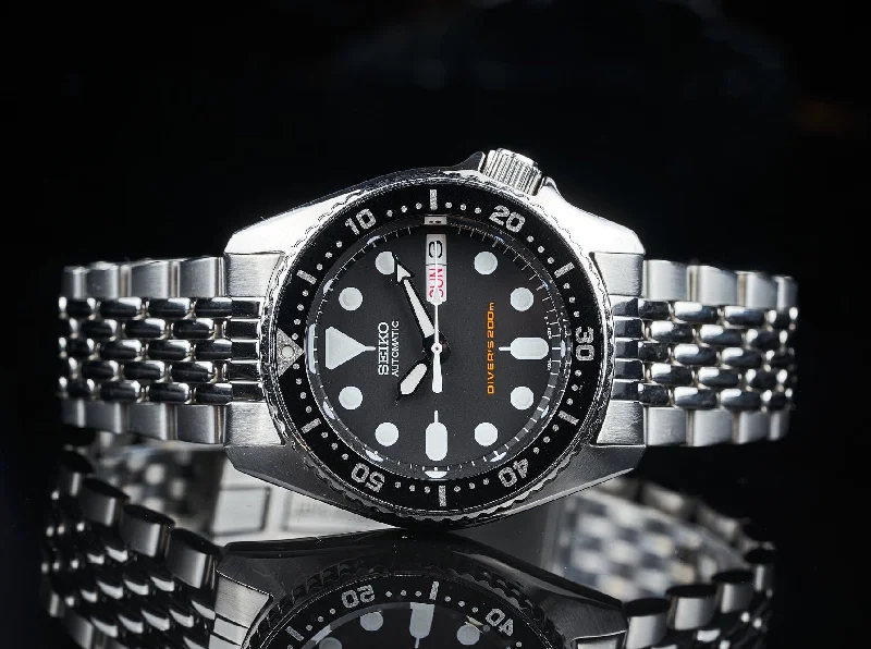 Men's Seiko Anniversary Watches-Beads of Rice Bracelet (Seiko SKX013)