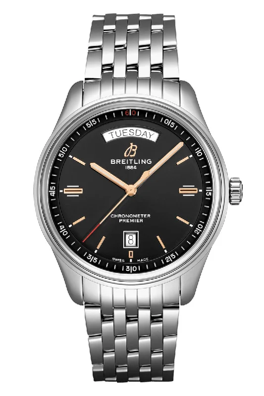 Men's Small Size Dress Watches for Petite Wrist-Breitling Premier Automatic Day & Date 40 A45340241B1A1