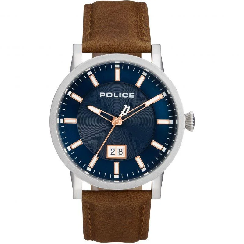 Elegant Dress Watches for Men's Formal Events-Police Brown Collin Watch 15404JS/03