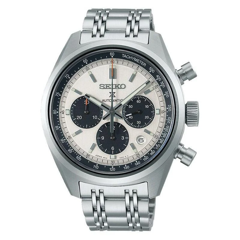 Women's Chronograph Watches with Personalized Engraving-Seiko Prospex Speedtimer Mechanical Chronograph - SRQ047J1