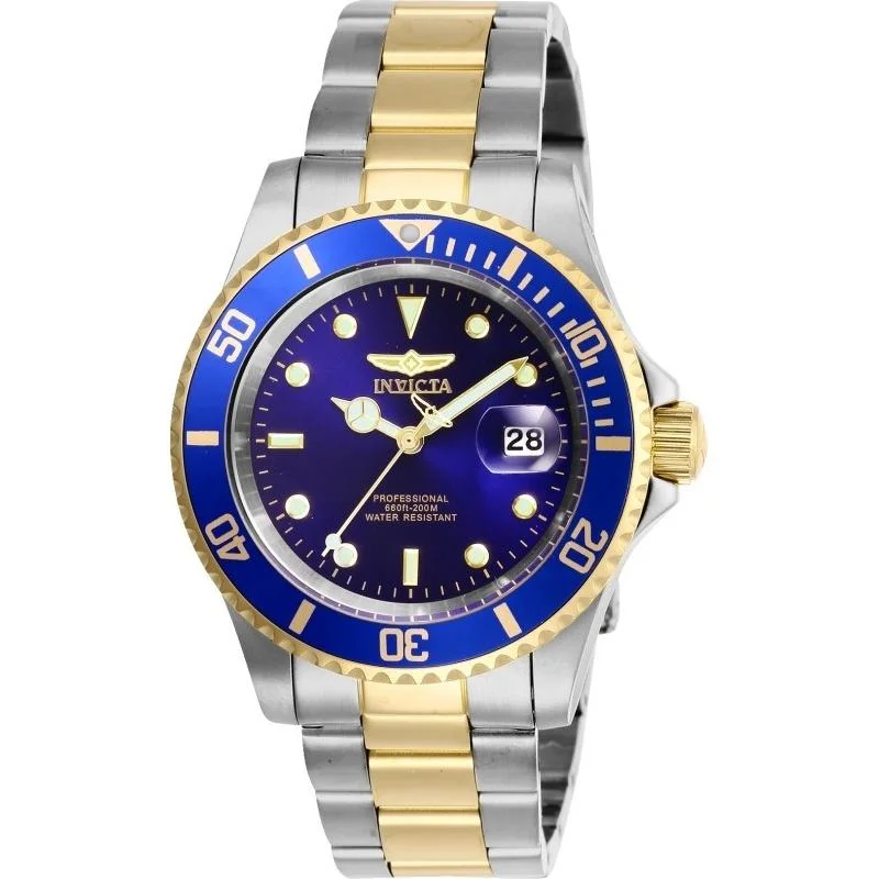 Men's Chronograph Watches with Flyback Function-Invicta Men's 26972 Pro Diver Gold-Tone and Silver Stainless Steel Watch