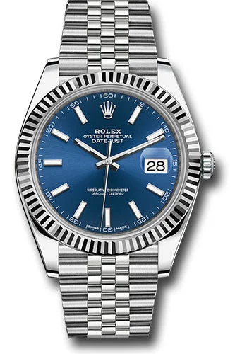 men's Rolex watches with exhibition case back -​Rolex - Datejust II 41mm - Stainless Steel - Fluted Bezel - Jubilee Bracelet