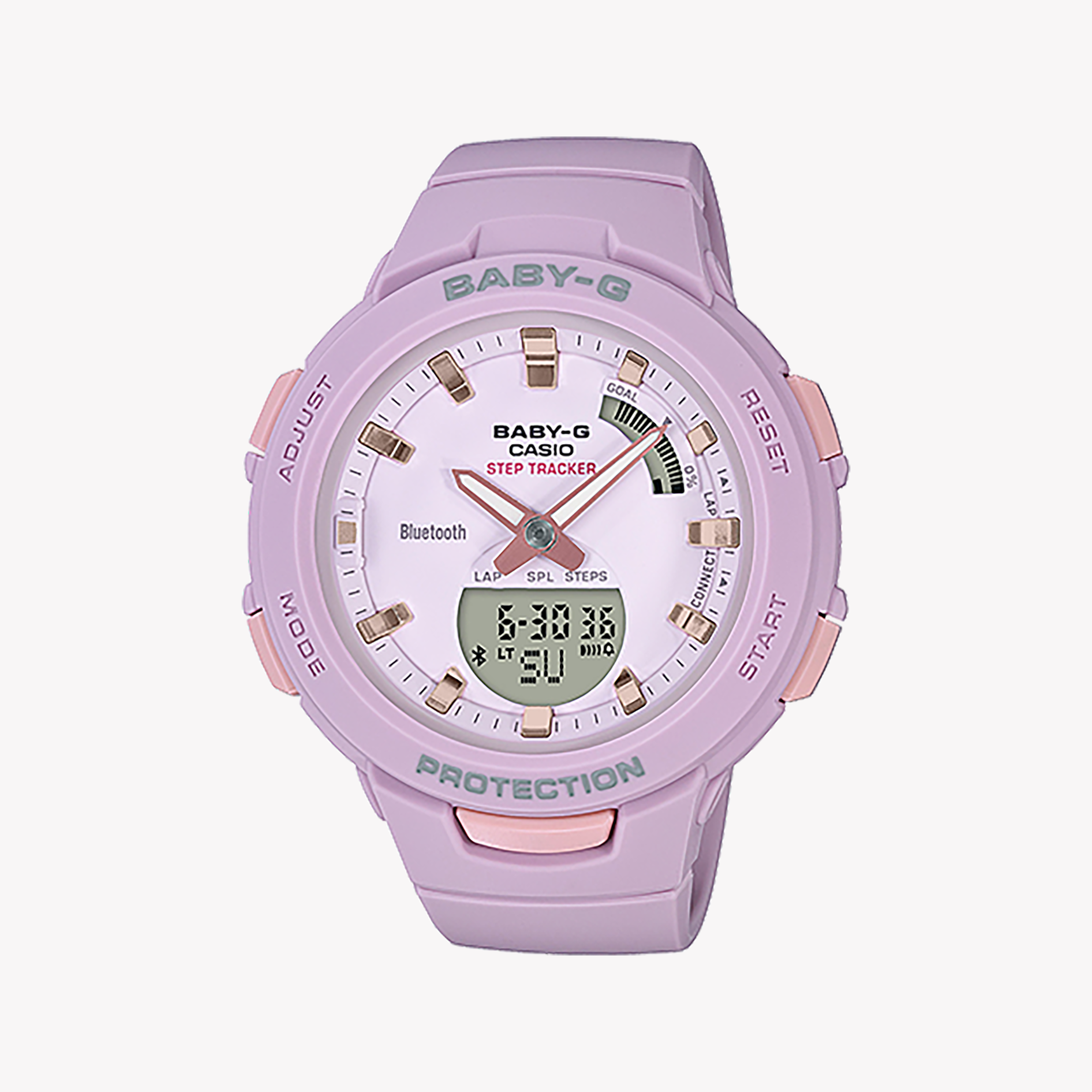 Men's Digital Watches with Morse Code Feature-BSA-B100-4A2DR BABY-G - PINK POWER PLAY Women's Sporty Chic Watch for Active Adventures