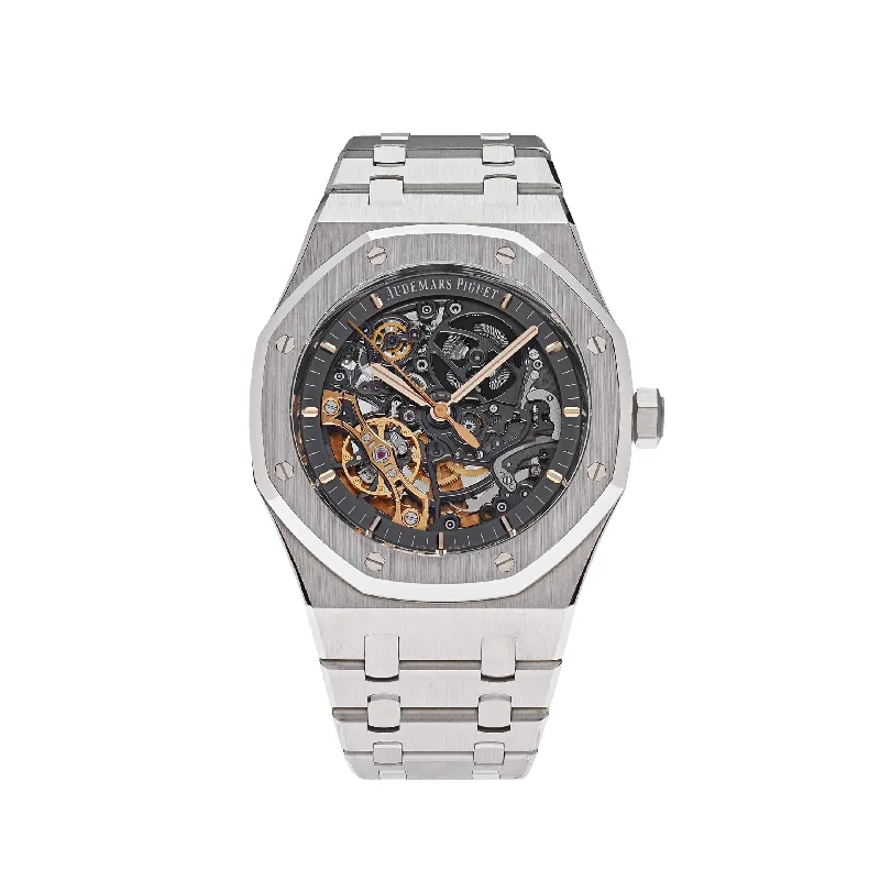 Men's Audemars Piguet Christmas Gift Design Watches-Audemars Piguet Royal Oak 15407ST.OO.1220ST.01 Double Balance Wheel Openworked