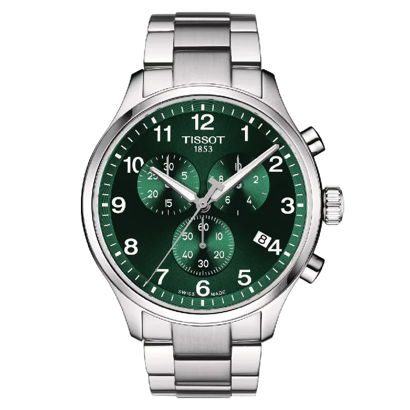 Women's Heritage Watches with Heart Rate Monitoring-Tissot T-Sport Green Dial Men 45mm
