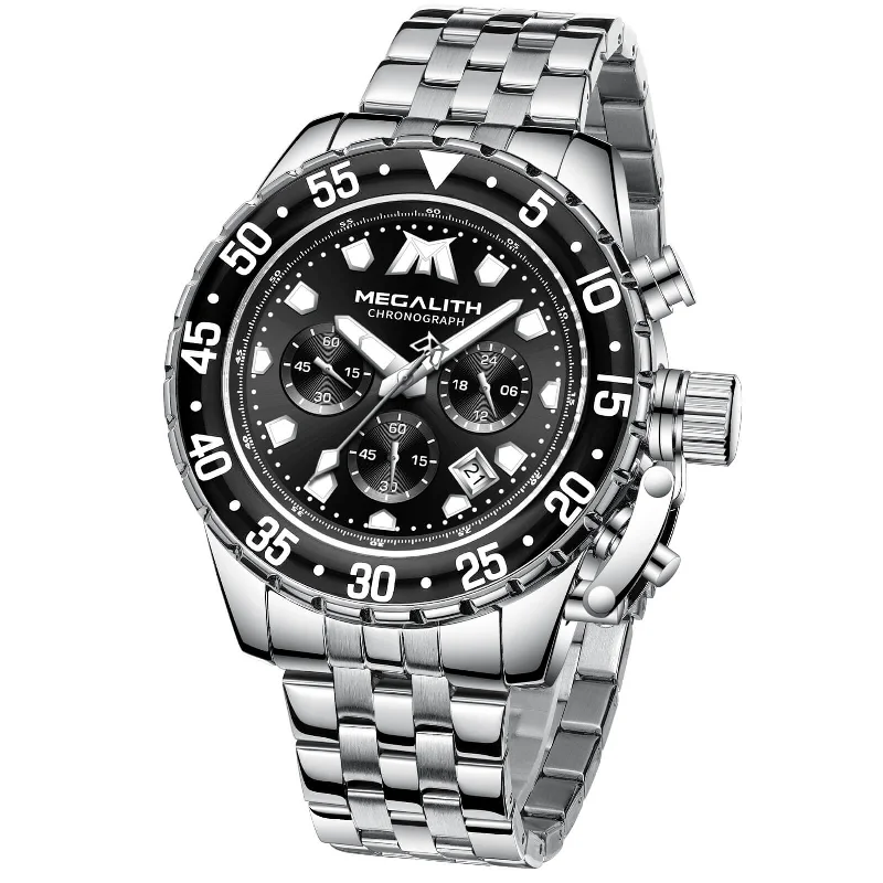 Men's Chronograph Watches with Advanced Materials-Chronograph Watch | Stainless Steel Band | 8260M