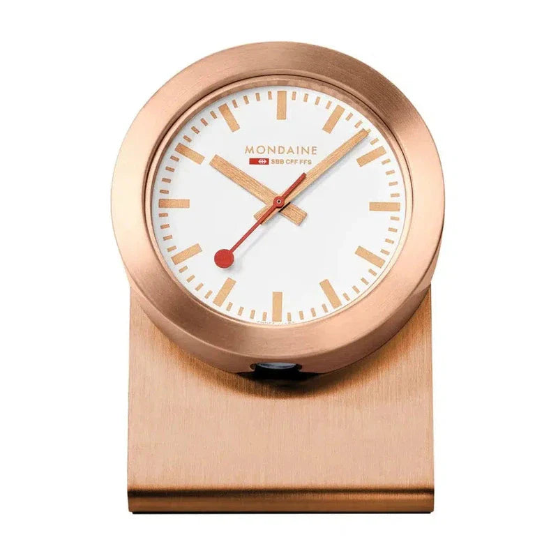 Speaking Clocks for Accessibility Features-Mondaine Table Clock Copper 50mm