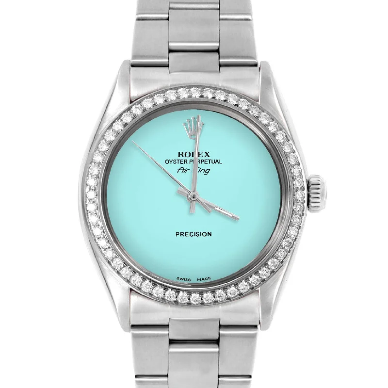 men's Rolex watches with world time function -​Rolex Air King 34mm | 5500-SS-TRQ-NOHM-BDS-OYS