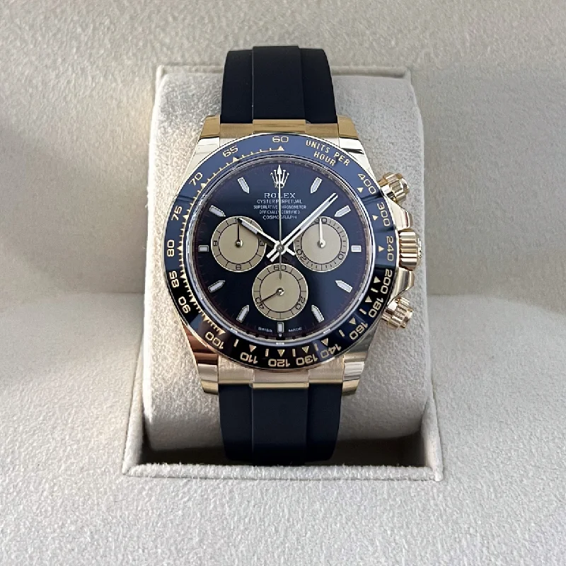Best men's Rolex watch for small wrists under 40mm -Rolex Cosmograph Daytona 40mm 'Paul Newman' YG Black Dial Stick Markers 2024 Ref m126518ln-0004 (#815)