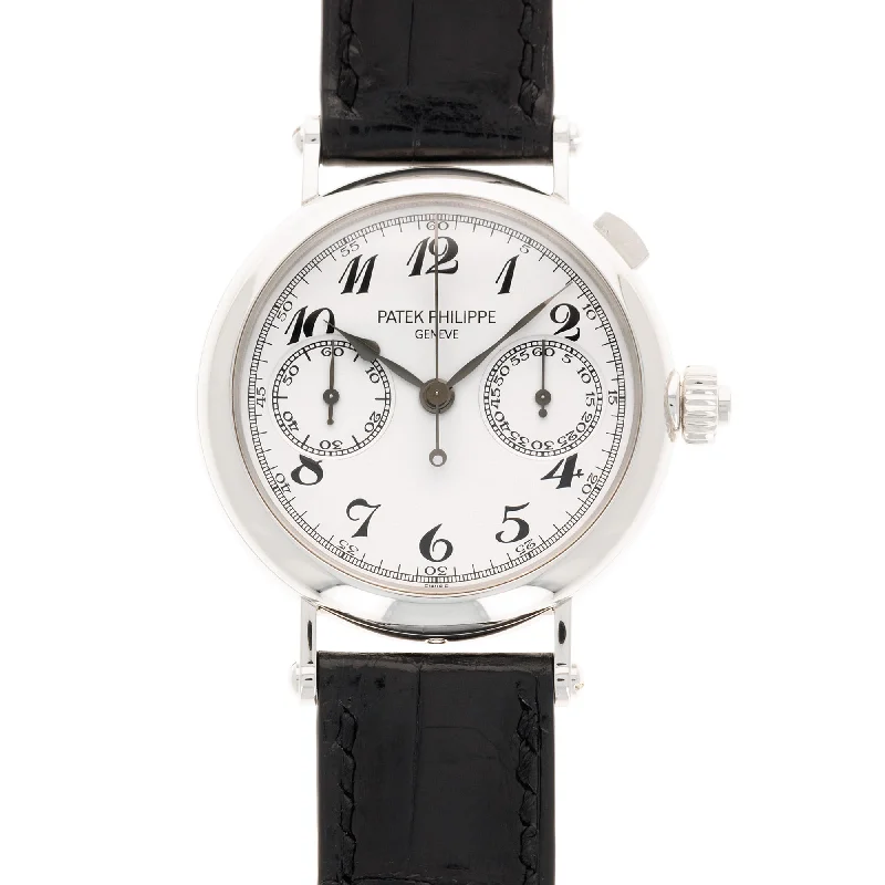 Men's Patek Philippe Watches for Formal Events-Patek Philippe Platinum Split Seconds Monopusher Chronograph 5959