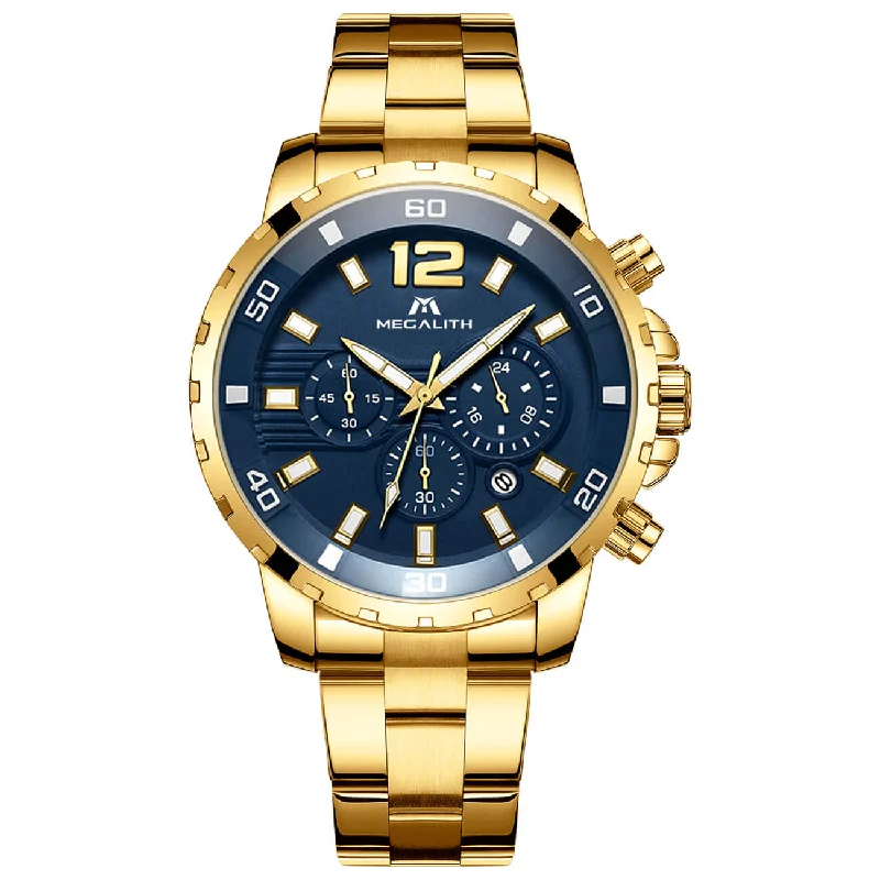 Men's Chronograph Watches for Modern Aviation-8048M | Quartz Men Watch | Stainless Steel Band