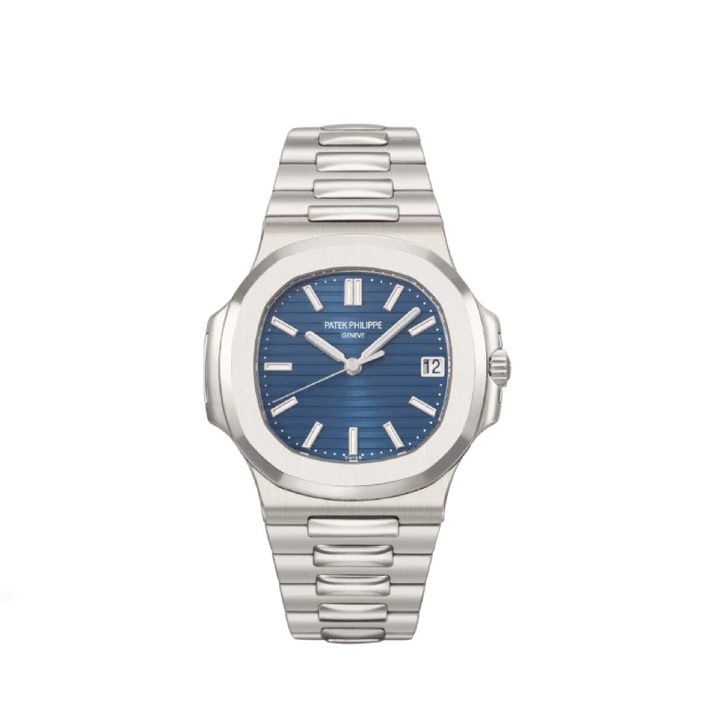 Men's Patek Philippe Watches for UV Protection-Patek Philippe Nautilus 5711/1P-010 Platinum Blue Dial Very Rare
