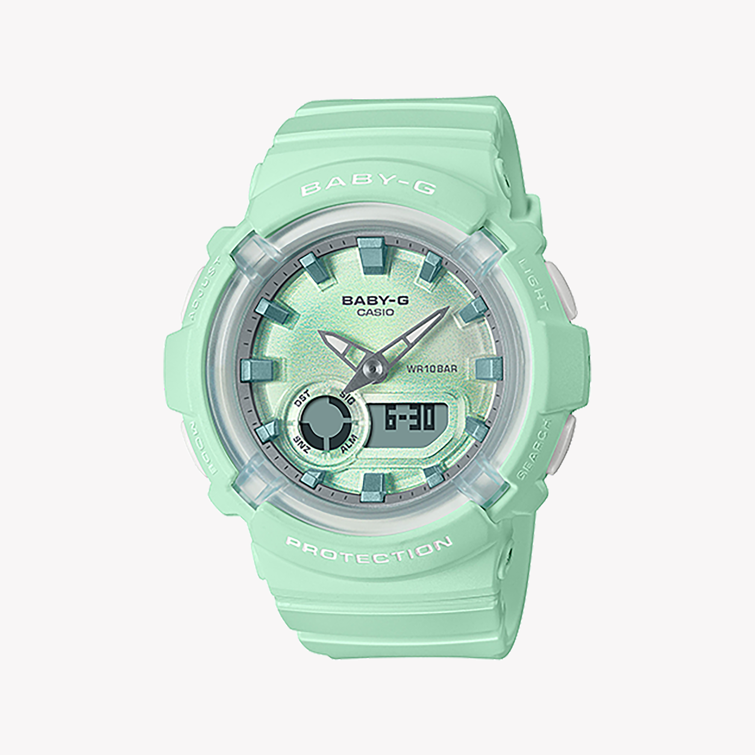 Men's Digital Watches for Radio Communication-CASIO BABY-G BGA-280-3ADR VIBRANT ELEGANCE - CHIC GREEN ADVENTURE WATCH for Women