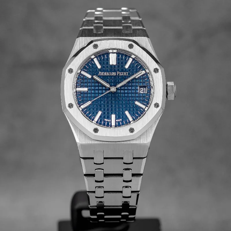 Men's Audemars Piguet Christmas Gift Watches-ROYAL OAK 37MM 15550 BLUE DIAL (2024)