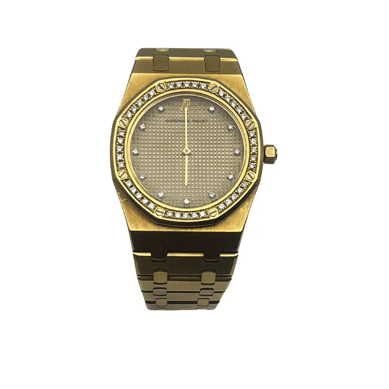 Men's Audemars Piguet Business Meeting Design Watches-Audemars Piguet Royal Oak 56303BA Yellow Gold Champagne Diamond Dial