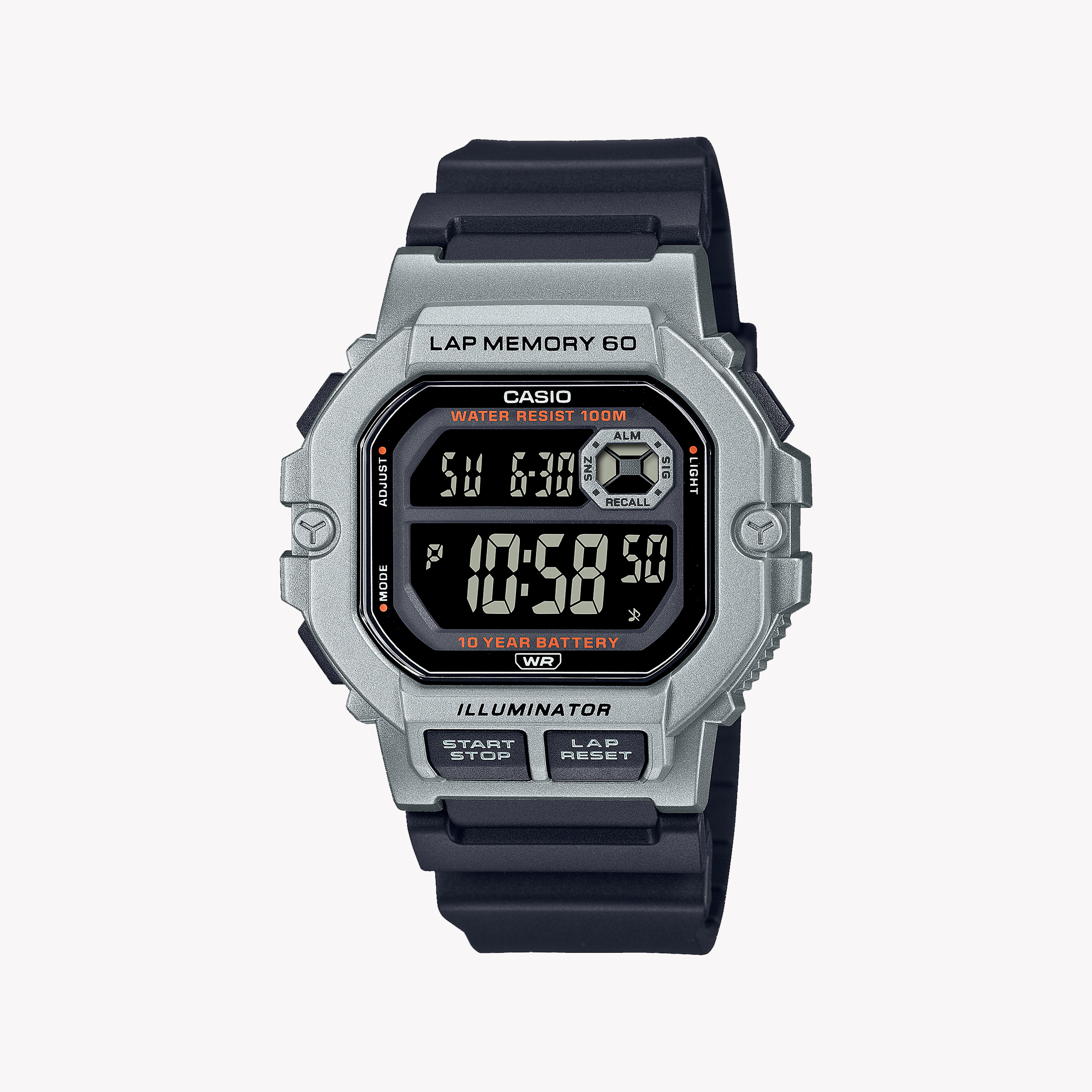 Men's Digital Watches with Radio Frequency-CASIO WS-1400H-1BVDF ADVENTURE READY - MEN'S RUGGED DIGITAL WATCH WITH BLACK RESIN BAND