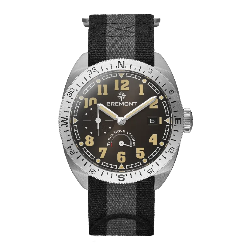 Men's Military Watches for Rock Concerts-Terra Nova 40.5 Turning Bezel Power Reserve