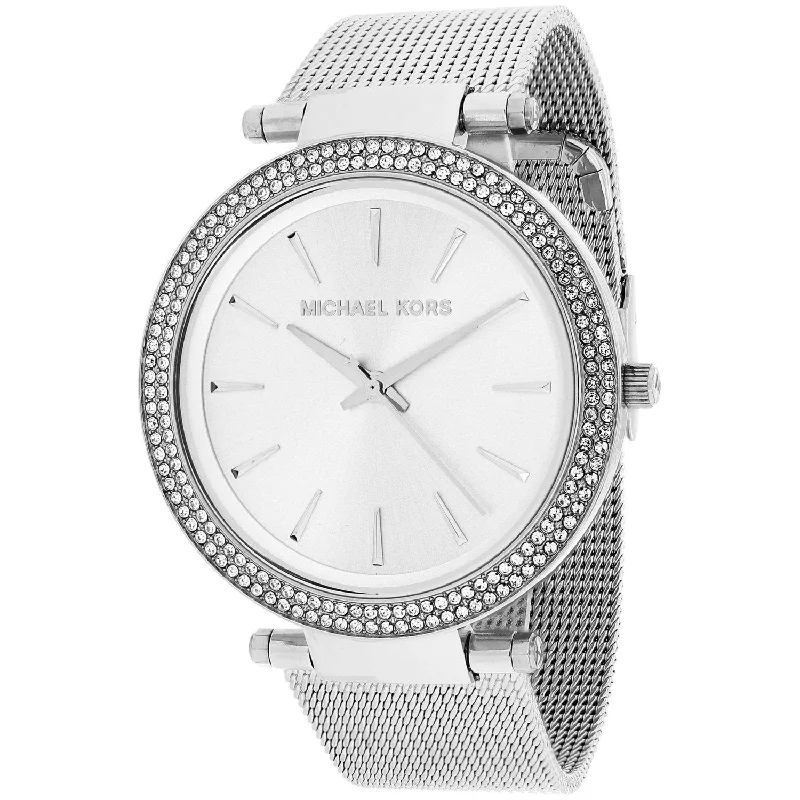 Women's Chronograph Watches with Radio Frequency-Michael Kors Women's MK3367 Mesh Darci Stainless Steel Watch