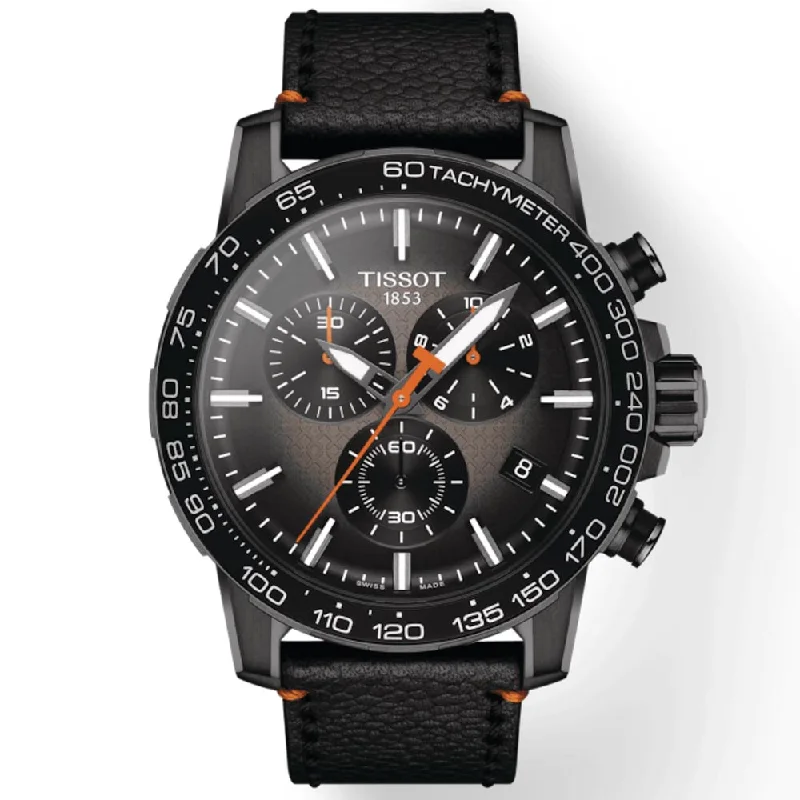 Women's Chronograph Watches with Aviation Theme-Tissot Supersport Chrono Basketball Edition 45.5mm Black Dial Quartz Gents Watch T1256173608100