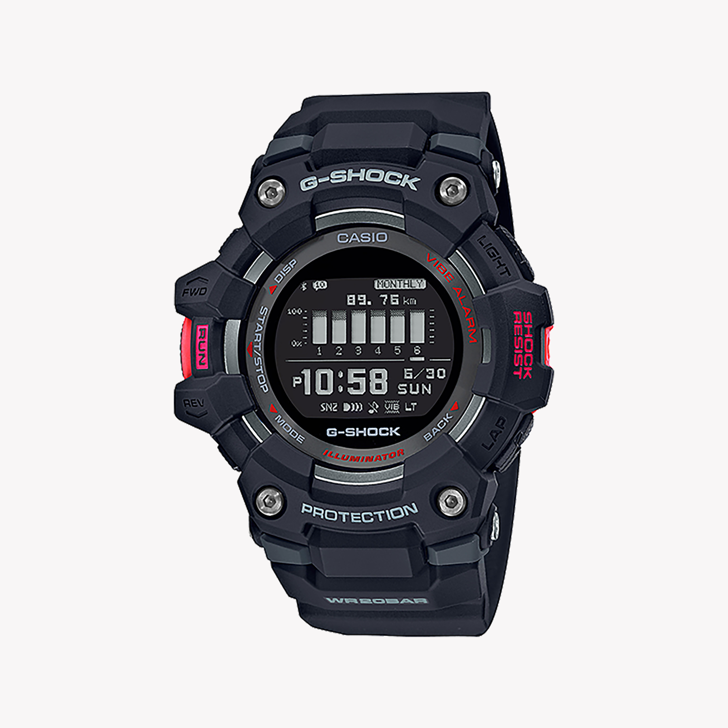 Men's Digital Watches with Minimalist Style-G-SHOCK Men's Black Resin Watch, Digital Dial | GBD-100-1DR