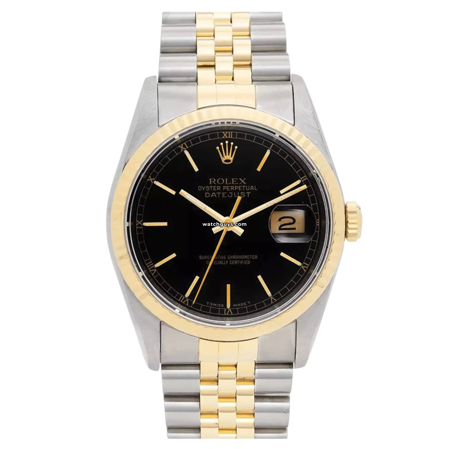 Women's Rolex Hybrid Watches-Rolex Datejust 16233 Black Dial