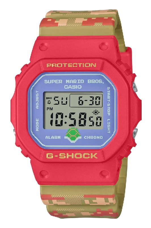 Men's Designer Design Dress Watches with Custom Details-G-Shock x Super Mario Bros. DW5600SMB-4