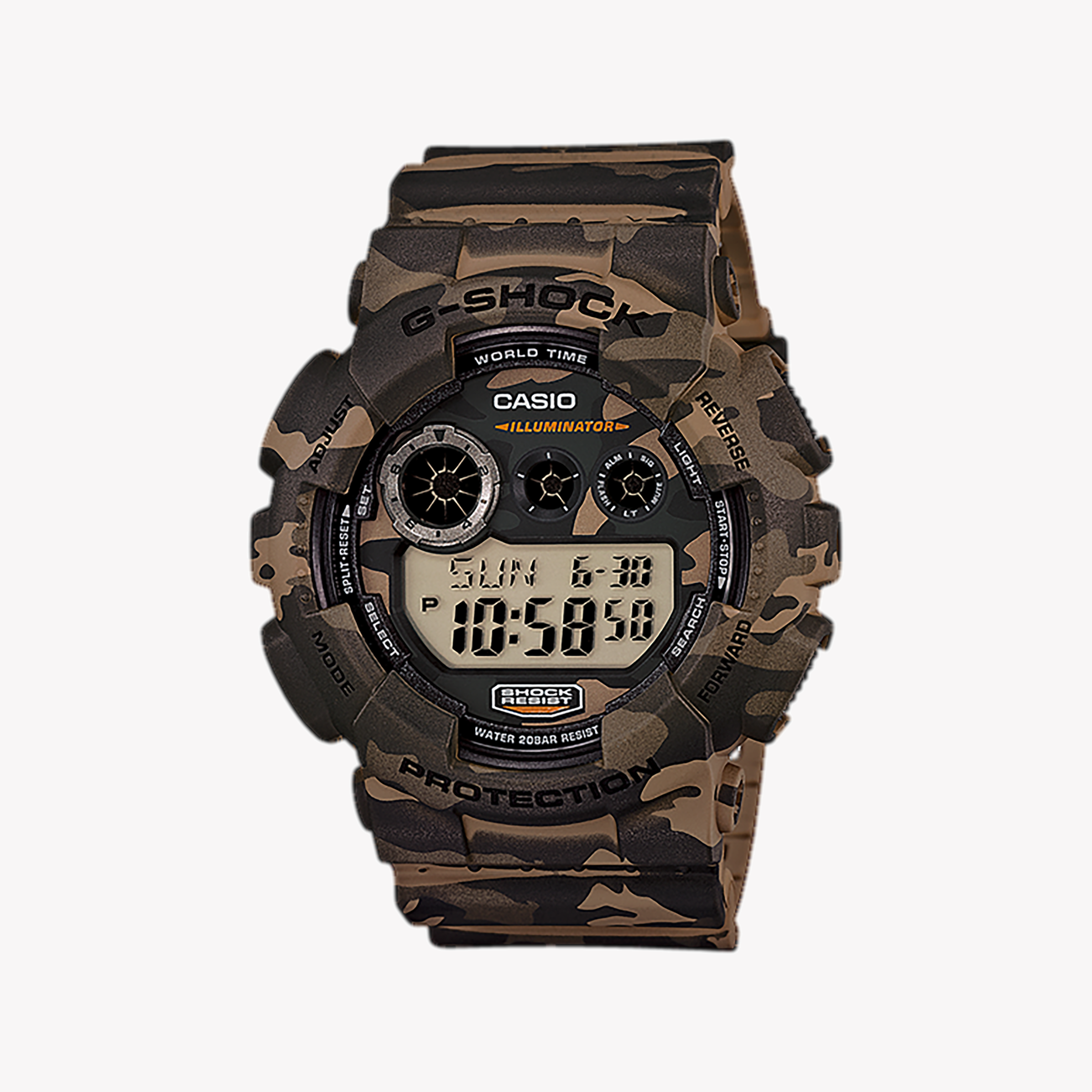 Men's Digital Watches with Heart Rate Monitoring-CASIO G-SHOCK GD-120CM-5D RUGGED ELEGANCE - MEN'S ADVENTURE TIMEPIECE IN BROWN RESIN