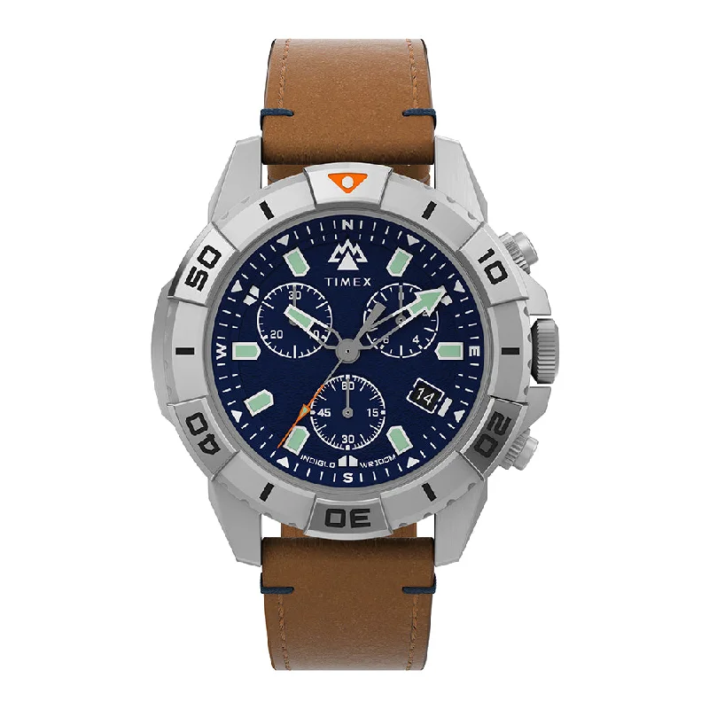 Men's Military Watches for Radiological Response-Expedition North® Ridge Multifunction 42mm Leather Band