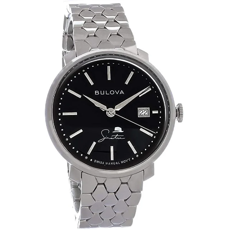 Men's Chronograph Watches for Emergency Signaling-Bulova Men's 96B346 Frank Sinatra Stainless Steel Watch