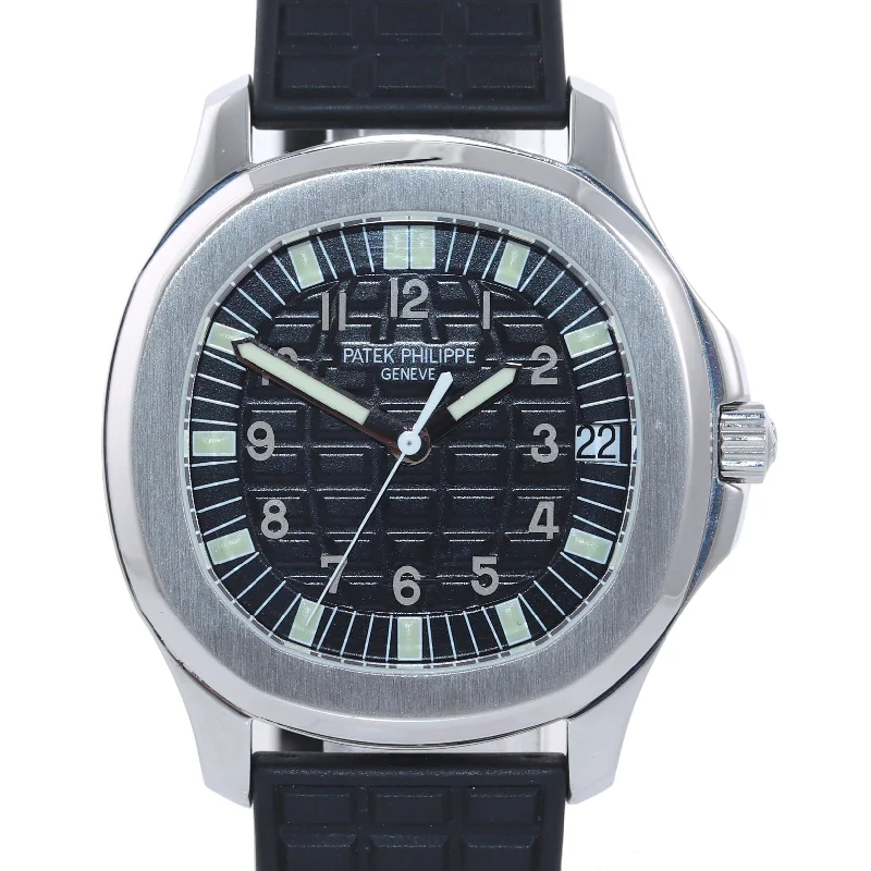 Patek Philippe Winter Style Watches for Women-Patek Philippe Steel Aquanaut Black Rubber Tropical JUMBO 5065 38mm Watch