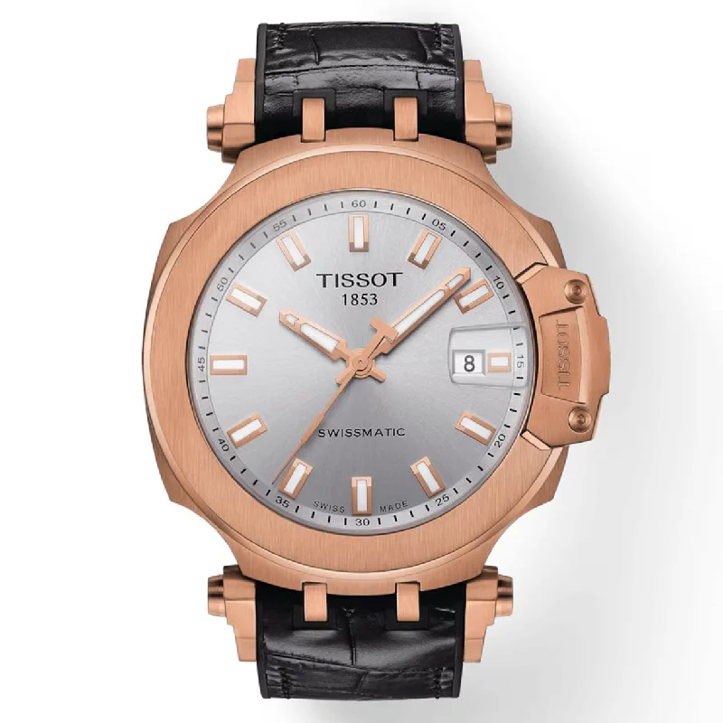 Women's Heritage Watches with Heart Rate Monitoring-Tissot T-Sport Silver Dial Men 45mm