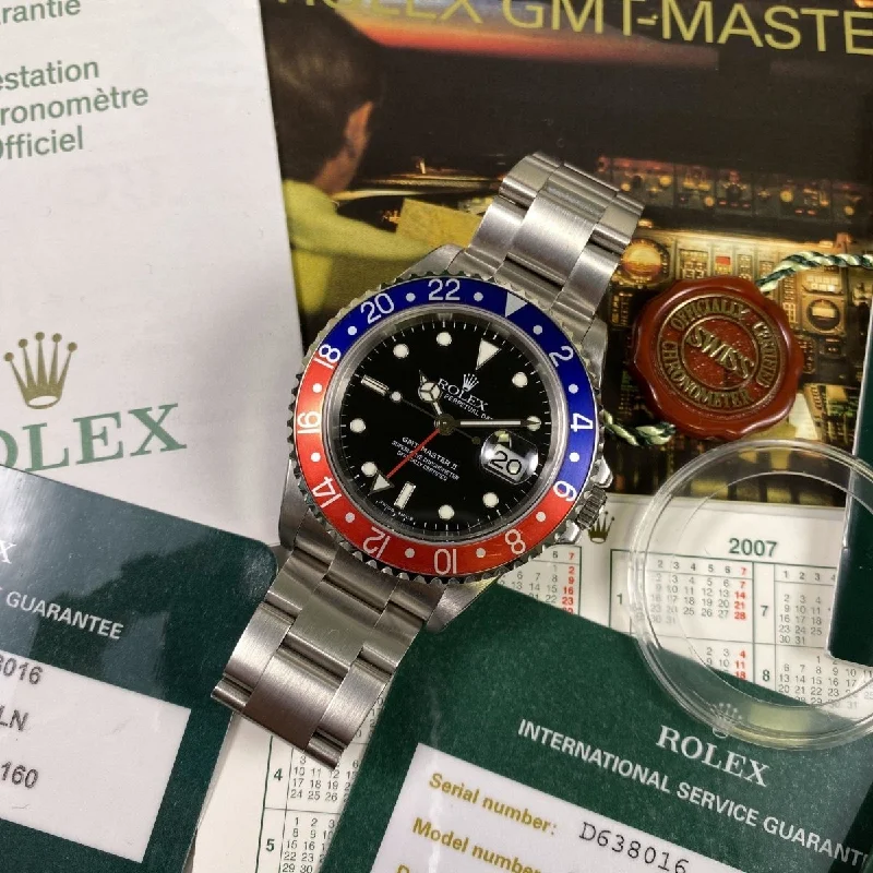 Women's Rolex Thin Case Watches-Rolex GMT Master II 16710 Pepsi (2006)