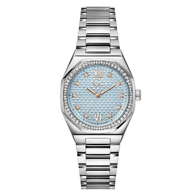 Women's Chronograph Watches with Limited Edition-Gc Blue Dial Tonneau Case Quartz Analog Women Watch
