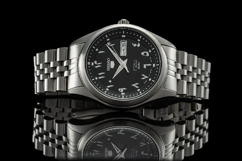 Men's Seiko Special Edition Watches-Executive Bracelet (Seiko Arabic SNKP21J1)